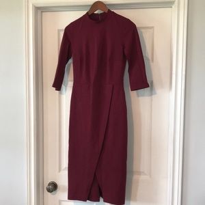 Made in Canada burgundy midi dress
